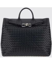 Bottega Veneta - Andiamo Voyager Intrecciato Calfskin Leather Crossbody Bag - Lyst