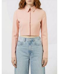 Alberta Ferretti - Wool Blend Crop Jacket - Lyst