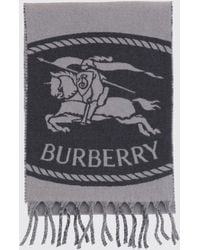 Burberry - Reversible Check Cashmere Scarf With Fringed Edges - Lyst