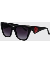 KARL LAGERFELD - Oversized Cat Eye Acetate Sunglasses With Contrast Logo - Lyst