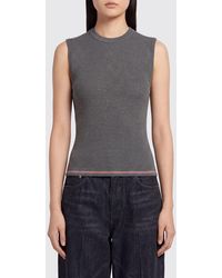 Thom Browne - Slim Fit Wool Knit Top With Iconic Contrasting 4-Bar - Lyst