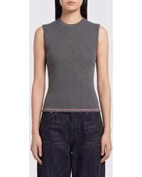 Thom Browne - Slim Fit Wool Knit Top With Iconic Contrasting 4-Bar - Lyst