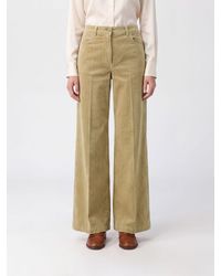 Aspesi - High-Waisted Wide-Leg Cotton Corduroy Trousers - Lyst