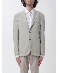 Manuel Ritz - Single-Breasted Cotton Blend Blazer With Patch Pockets - Lyst