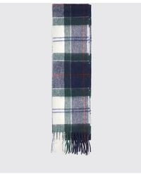 Barbour - Rectangular Tartan Wool And Cashmere Scarf With Fringes - Lyst