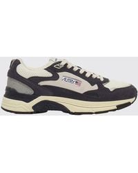 Autry - Hyperway Bicolour Leather And Mesh Low-Top Sneakers - Lyst