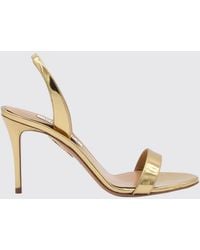 Aquazzura - So Nude Laminated Patent Leather Sandals - Lyst