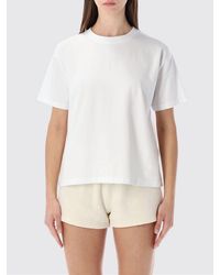 American Vintage - Short-Sleeve Cotton T-Shirt With Dropped Shoulders - Lyst