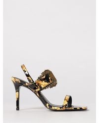 Versace Jeans Couture - Baroque Print Patent Leather Sandals - Lyst