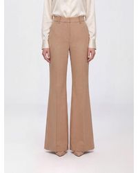 Sportmax - High-Waisted Flared Virgin Wool Trousers With Concealed Fastening - Lyst