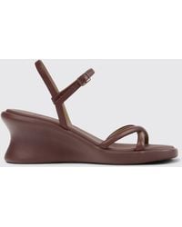 Camper - Louise Leather Wedge Sandals - Lyst