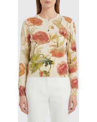 Carolina Herrera - Floral Cotton And Silk Cardigan - Lyst