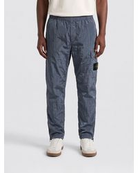 Stone Island - Technical Fabric Cargo Pants With Elasticated Waist - Lyst