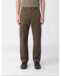 C.P. Company - Straight-Leg Stretch-Cotton Cargo Trousers With Logo - Lyst