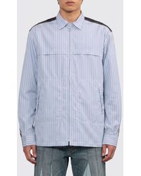 Junya Watanabe - Relaxed Fit Patchwork Cotton Shirt With Zip Closure - Lyst