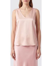 Patrizia Pepe - Sleeveless Satin Evening Top With A Deep V-Neckline - Lyst