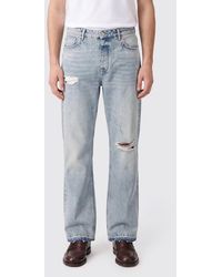 Represent - Distressed Cotton Denim Flared Jeans With A Worn-Out Effect - Lyst