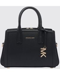 Michael Kors - Laila Leather Mini Handbag With Double Handle And Logo Charm - Lyst