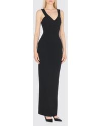 Solace London - Long Crêpe Dress - Lyst