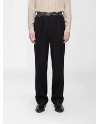 Maison Margiela - Wide-Leg Virgin Wool Trousers With Belt Loops - Lyst