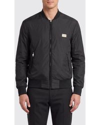 Dolce & Gabbana - Dolce &Amp Gabbana Technical Nylon Bomber Jacket With Metal Logo And Zip Closure - Lyst