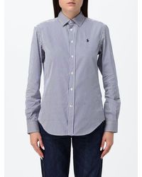 Polo Ralph Lauren - Striped Slim Fit Cotton Shirt With Embroidered Logo - Lyst