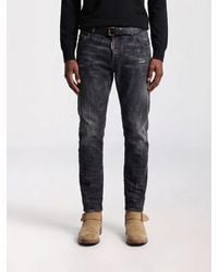 DSquared² - 642 Straight Stretch Denim Jeans - Lyst