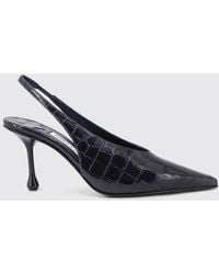 Jimmy Choo - Isa Croc-Effect Leather Slingback Pumps With High Heel - Lyst