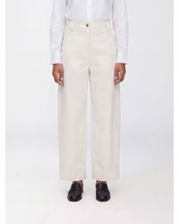 Max Mara - Adorni High-Waisted Wide-Leg Cotton Trousers - Lyst