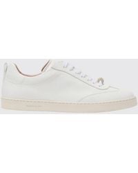 Fabiana Filippi - Tumbled Leather Low-Top Sneakers With Ornament - Lyst