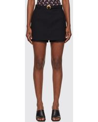 Marine Serre - High-Waisted Viscose Shorts With Adjustable Belt - Lyst