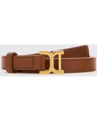 Chloé - Chlo&Eacute Grained Leather Marcie Belt - Lyst