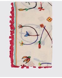 Faliero Sarti - Floral Print Cotton And Silk Scarf - Lyst