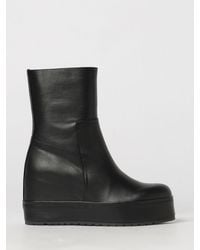 Paloma Barceló - Renata Smooth Leather Ankle Boots With Wedge And Round Toe - Lyst