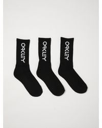 Oakley - Set Of 3 Pairs Of Ribbed Stretch Cotton Socks With Jacquard Logo - Lyst