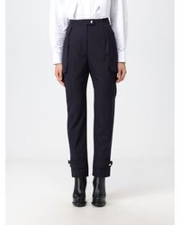 Alexander McQueen - Pants In Wool And Cotton - Lyst