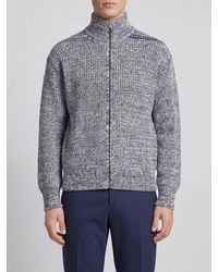 Ferragamo - Turtleneck Zip-Up Cardigan - Lyst