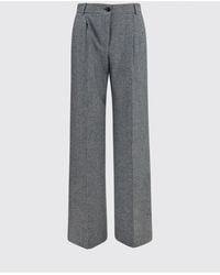 Dolce & Gabbana - Dolce &Amp Gabbana High-Waisted Prince Of Wales Wool Tailored Trousers - Lyst