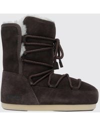 Moon Boot - Evx Low-Cut Suede And Fur Snow Boots - Lyst