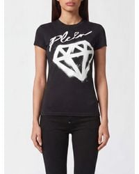 Philipp Plein - Slim Fit Stretch Cotton T-Shirt With Graphic Logo Print - Lyst