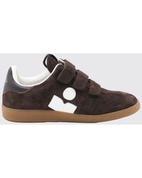 Isabel Marant - Baskets Beth En Cuir Lisse Et Daim Avec Fermeture À Scratch - Lyst