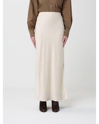 Brunello Cucinelli - Long Satin Skirt - Lyst