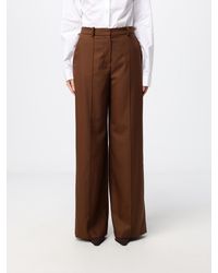Crida Milano - High-Waisted Wide-Leg Wool Tailored Trousers With Pleats - Lyst