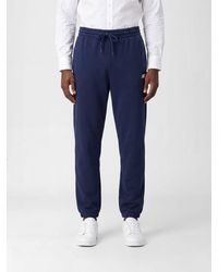 New Balance - Slim Fit Cotton Jogging Pants With Drawstring Waist - Lyst