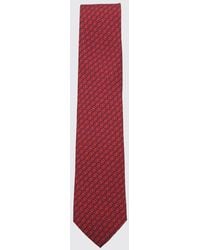 Ferragamo - Gancini Interwoven Print Silk Tie - Lyst
