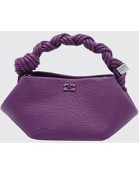 Ganni - Small Bou Handbag With Braided Handle And Butterfly Logo - Lyst