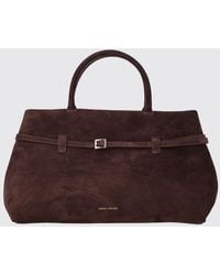 MANU Atelier - Le Cambon 35 Suede Leather Handbag With Double Handle - Lyst