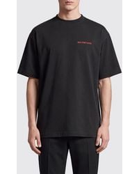 Balenciaga - Cotton T-Shirt With Contrasting Logo And Dropped Shoulders - Lyst