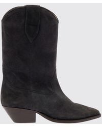 Isabel Marant - Duerto Mid-Calf Suede Western Boots With Flared Heel - Lyst