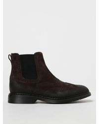 Hogan - H576 Ankle Boots In Suede With Swallowtail Brogue Pattern - Lyst